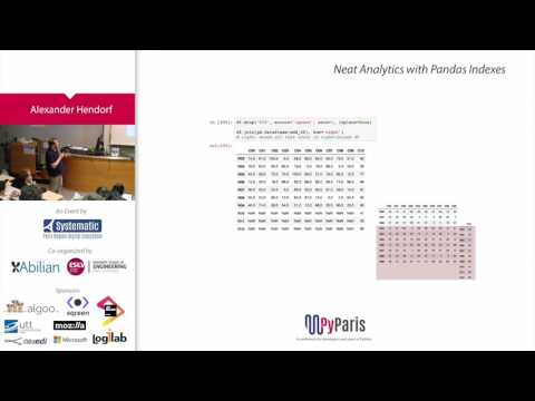 PyParis 2017 - Neat Analytics with Pandas by Alexander Hendorf