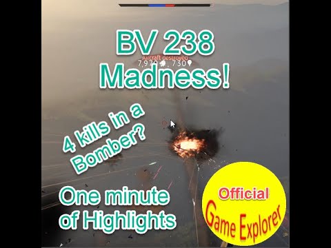4 kill game. One minute of highlights. War Thunder BV 238 #shorts