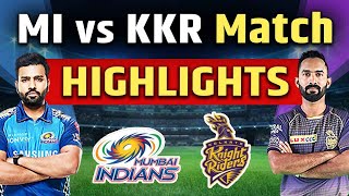 MI vs KKR IPL 2020 Full Match HIGHLIGHTS | Rohit 80 (54) | Suryakumar Yadav 47