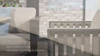 Bologna lounge tafel – 130x70 cm – carbon black – light teak Vironwood | Boender Outdoor