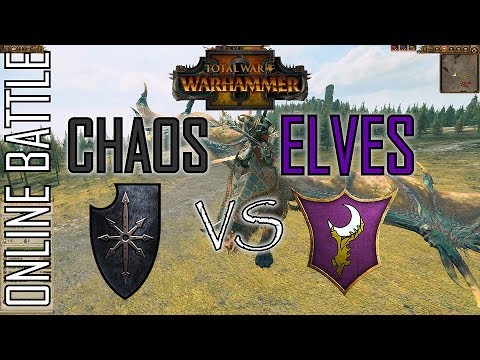 CHAOS vs DARK ELVES! - 1v1 Online Battle Total War: Warhammer 2