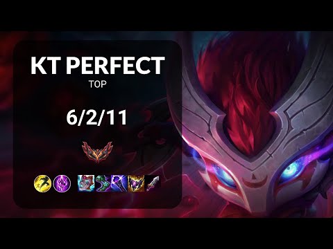 KT PerfecT Kennen vs Gnar TOP - KR GRANDMASTER Patch 14.22