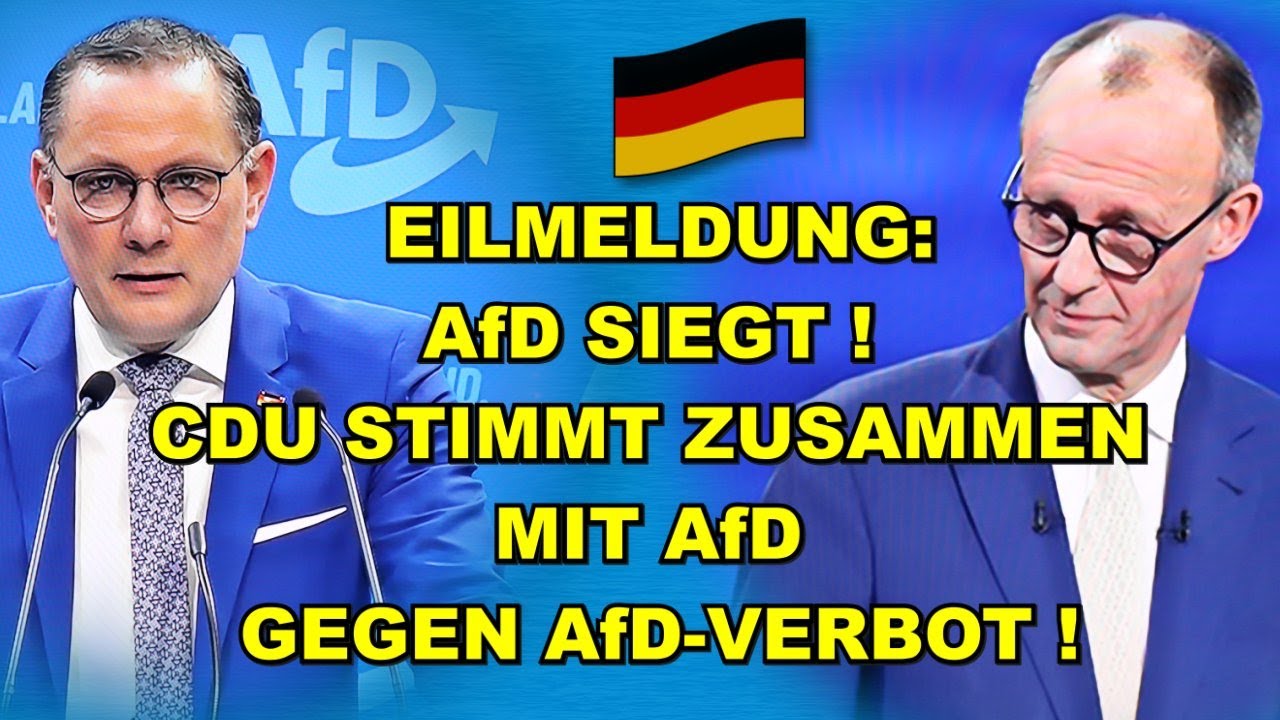 EIL: AfD-SIEG! CDU stimmt GEGEN AfD-Verbot!