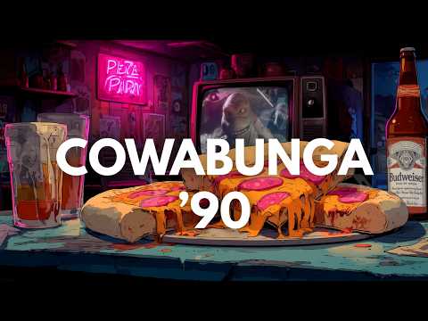 Teenage Mutant Pizza Party ’90 🍕 Retro Room Synthwave Mix