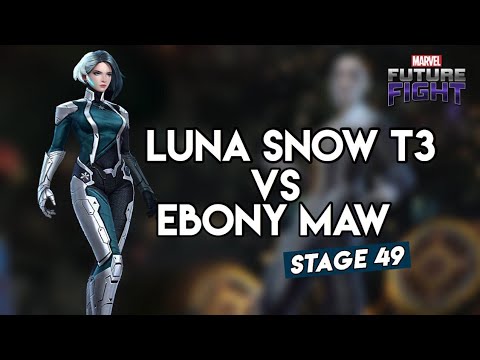 Luna Snow T3 Vs Ebony Maw Stage 49 - Marvel Future Fight