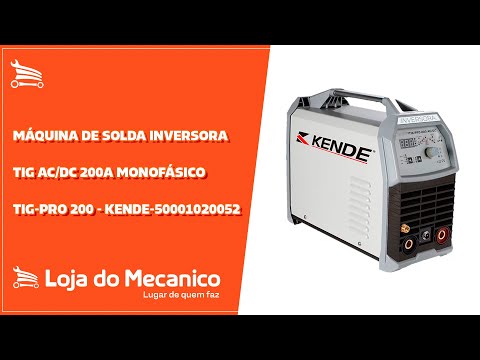 Máquina de Solda Inversora TIG AC/DC 200A  Monofásico TIG-PRO 200 - Video