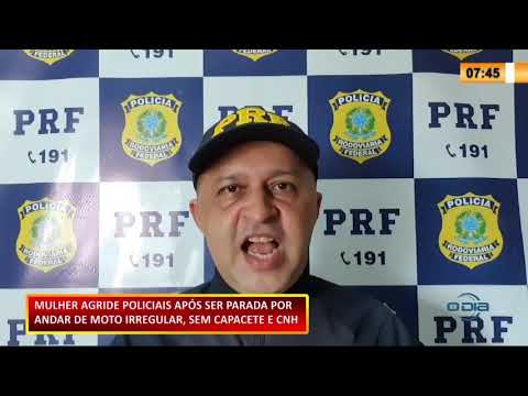 Mulher sem capacete e cnh, com moto irregular, agride policiais em abordagem no trânsito 12 11 2020
