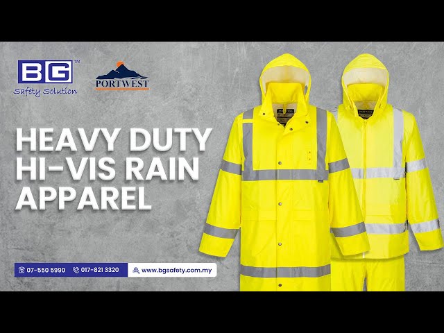 Vídeo relacionado con Portwest Chubasquero De Alta Visibilidad, Tamaño: M, Color: Amarillo, H440YERM