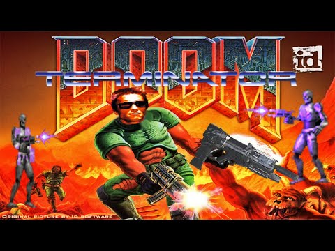 BRUTAL DOOM TERMINATOR in Extermination Day, T-800 on Mars