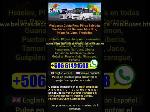 Minibuses Costa Rica, Pérez Zeledón, San Isidro del General, Mini Bus, Pequeño, Vans, Traslados