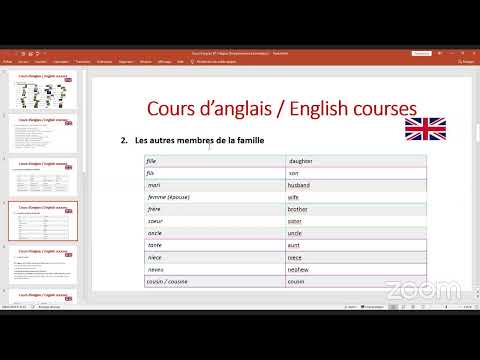 ENGLISH LANGUAGE TO FRENCH SPEAKERS BY PROF. SEVERINE CHEVALLIER