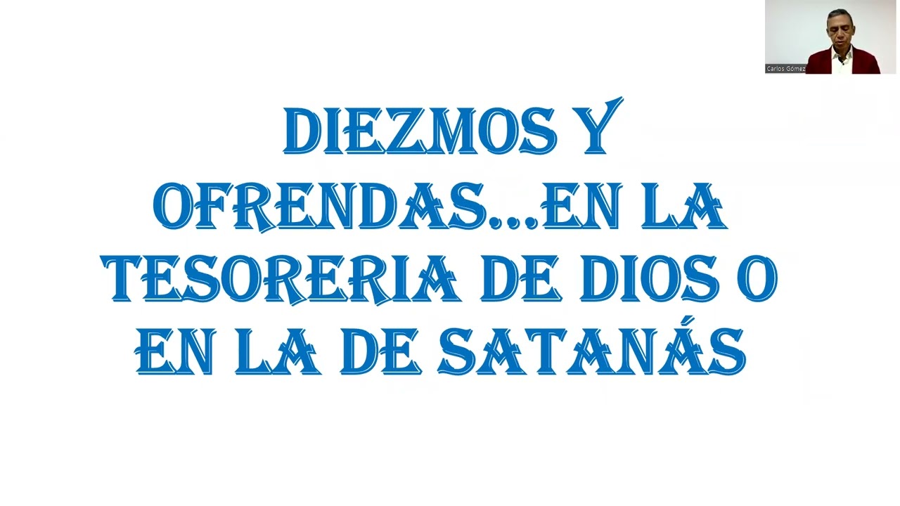 Diezmos y ofrendas...en la tesorería de Dios o en la de satanás - Parte 1
