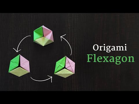 How To Make A Paper Moving Flexagon. Origami Flexagon Easy.