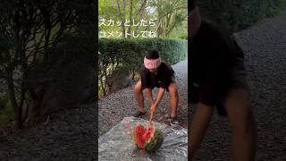 スカッとするスイカ割りフルスイング。 #スイカ割り  #夏の思い出　#キャンプ
