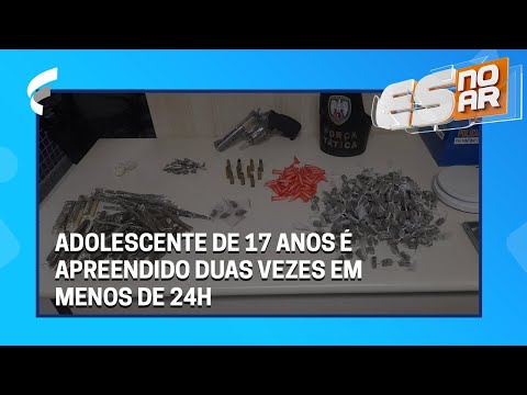 Adolescente de 17 anos é apreendido duas vezes em menos de 24h