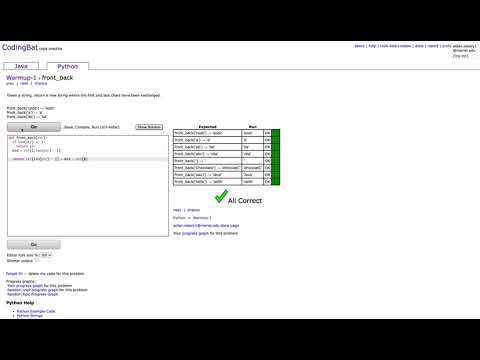 Codingbat Python Warmup 1 Front_back