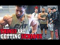 HUGE PARTY AT THE GYM! HEAVY ARM WORKOUT! | REGAN GRIMES