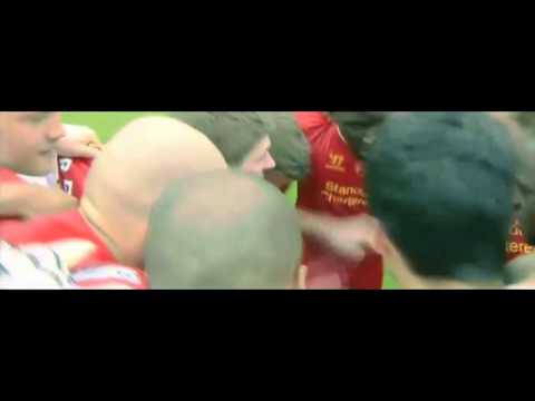 Gerrard Post Match Huddle - We Go Again