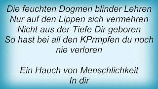 Lacrimosa - Ein Hauch Von Menschlichkeit Lyrics