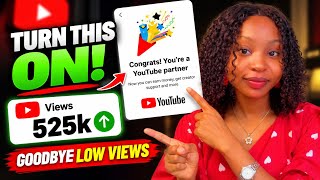 GOODNEWS!! Go To YouTube Studio And Turn ON These 5 Settings For MORE 