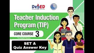 TIP Coursebook 3 SET A Quiz Answer Key | Teacher Induction Program #teachernem