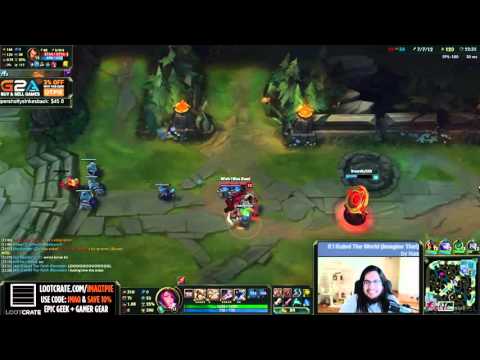 InsanityXXX's Zilean trolling Darius ft Imaqtpie - League of Legends