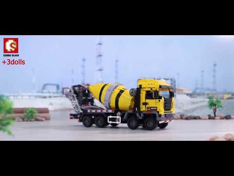 SEMBO BLOCK City Engineering Bulldozer Crane Technic Car Truck