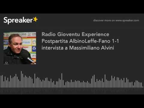 Postpartita AlbinoLeffe-Fano 1-1 intervista a Massimiliano Alvini (made with Spreaker)