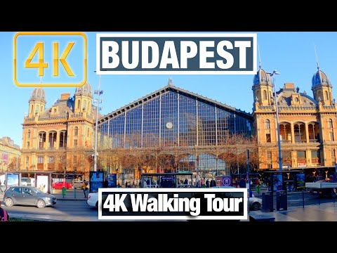 4K City Walks: Budapest, Hungary Nyugati Pályaudvar Train Station- Virtual Walk Treadmill City Guide