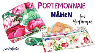 Nähanleitung Portemonnaie nähen für Anfänger - Einfache Anleitung zum Nähen eines Kartenetuis