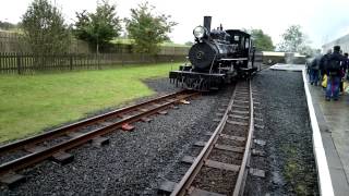 preview picture of video 'Brecon Mountain Railway locomotive Baldwin No.2 at Pant station, Tuesday 26-Aug-2014'