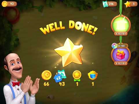 Gardenscapes Level 3095 With No Boosters - Rooftop Garden: Fountain Basin