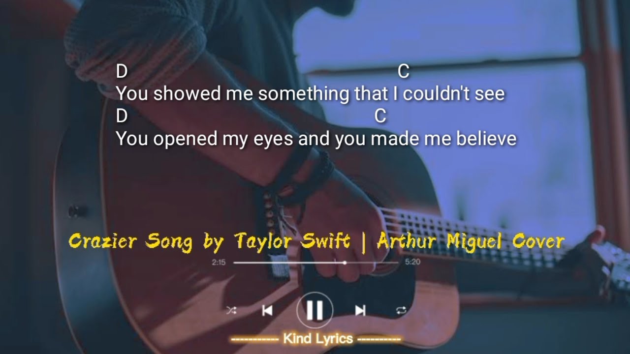 Learn to play CRAZIER using BASIC GUITAR CHORDS | Easy chords* | Chordify App