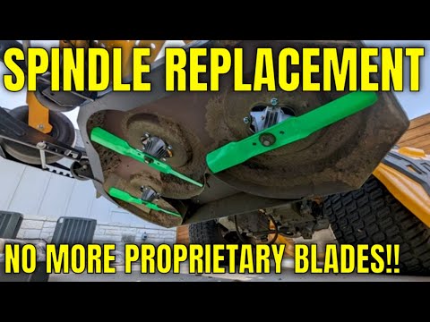 Spindle Replacement from S Blade to Star Blade Cub Cadet ZT1 MTD Riding Lawn Mower