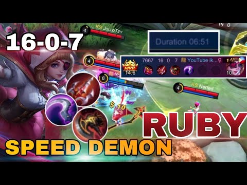 Ruby Best Build 2021 | 6+ minutes 16 Kills already | ikanji RUBY Gameplay | Mobile Legends✓