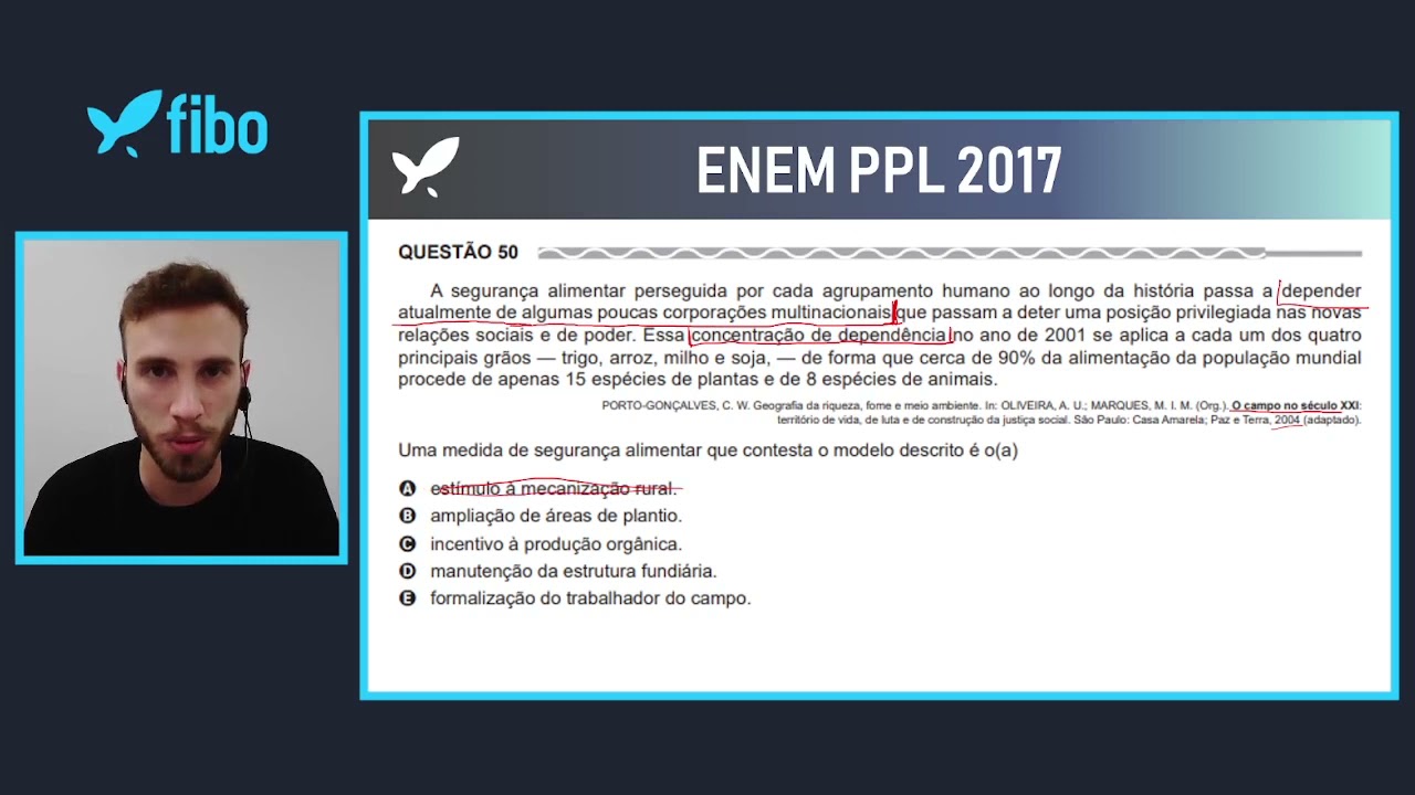 Questão 50 Geografia ENEM PPL 2017