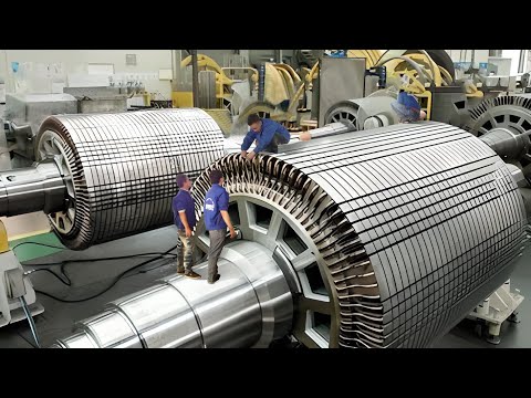 The Fascinating Production Process of Giant Electric Motors - Modern engine manufacturing technology