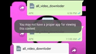 You may not have a proper app for viewing this content  -WhatsApp