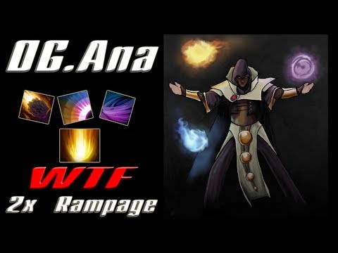 OG.Ana 9K MMR amazing Invoker 2x Rampage 35 Kills   Epic Play Best Combo Gameplay Dota 2 WTF