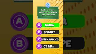 QUIZ SOBRE O NORDESTE #nordeste #quiz #fyp #brasil