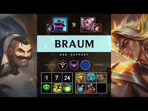 Braum Support vs Rakan - EUW Master Patch 25.11