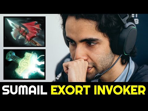 SUMAIL Exort Invoker is back — Mjollnir Build vs Broodmother & Naga Siren 7.32c Dota 2