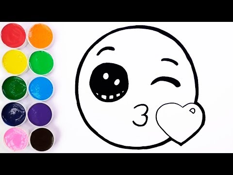 Como Dibujar Y Colorear Un Emoji Llorando Dibujos Para Niños Y