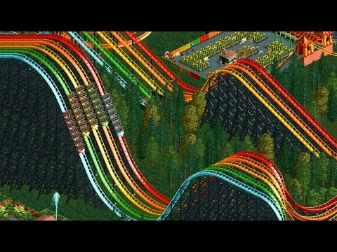 RollerCoaster Tycoon 2 - X5 Rainbow RollerCoaster - Giant Park