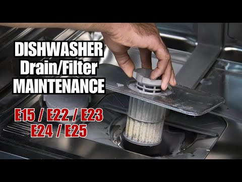 BOSCH Super Silence DishWasher Filter   Drain Pump Maintenance  E15 E22 E23 E24 E25 Errors