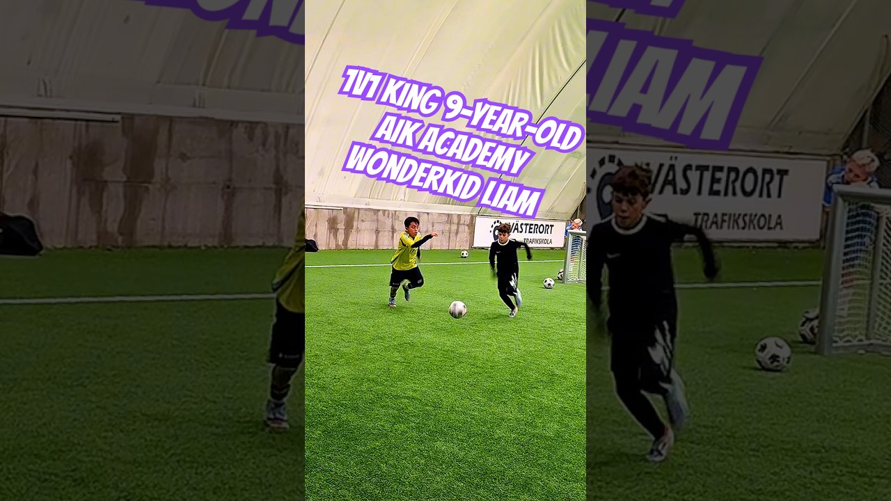 Future star in the making ⭐️ 9-year-old Liam – AIK Academy ⚽️ #aik #soccer #1v1 #academy