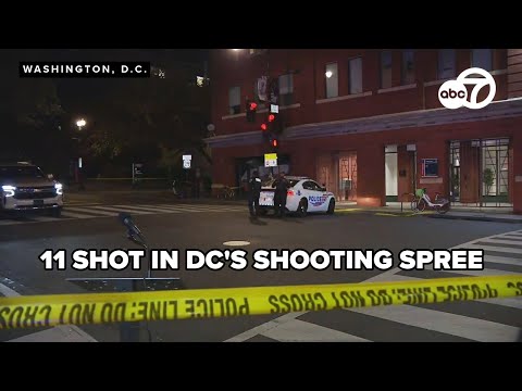 11 people shot in 7 overnight DC attacks