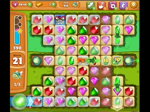 Diamond Digger Saga Level 915 (no boosters or extra moves)