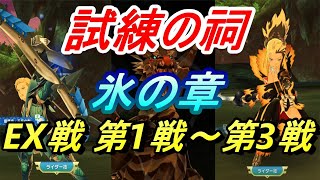 【モンハンライダーズ】激ムズ!! 試練の祠 氷の章 EX戦 第1戦~第3戦【MHR】