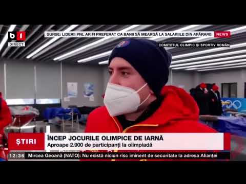 ÎNCEP JOCURILE OLIMPICE DE IARNĂ - ROMÂNIA REPREZENTATĂ DE 22 DE SPORTIVI_Stiri B1_4 febr 2022